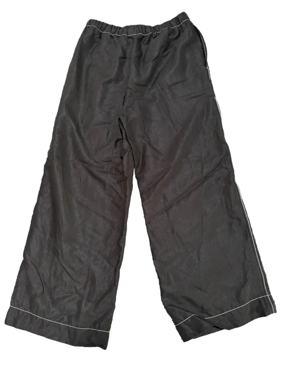 Aritzia Lodge Pant CruiseLinen Black Light Birch Wide Leg Linen Pants M